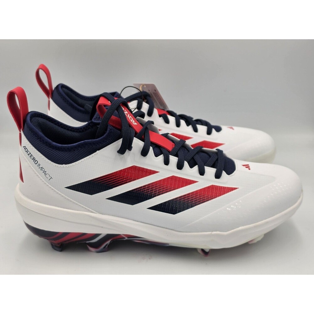 adidas Adizero Impact TPU 2.0 USA Baseball Cleats Red White Blue Men's Size 11